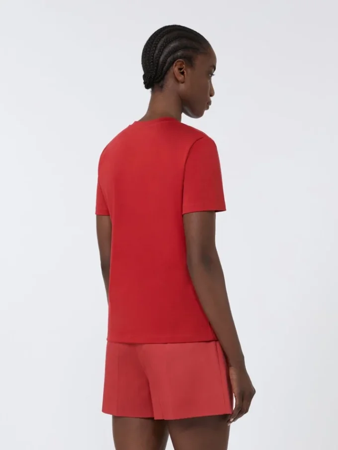 Camiseta de algodón, roja