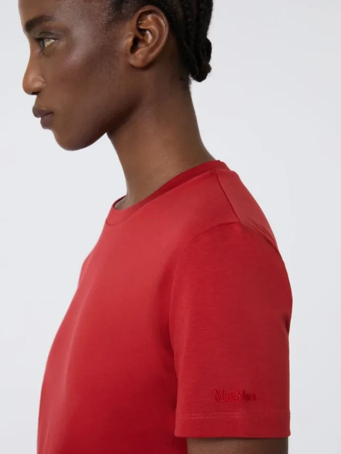 Camiseta de algodón, roja