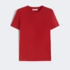 Camiseta de algodón, roja