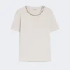 Camiseta de algodón y modal, color beige Camiseta de algodón y modal, color beige