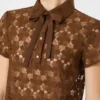 Camiseta de encaje, color chocolate Camiseta de encaje, color chocolate