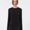 Camiseta de jersey ajustada, negra Camiseta de jersey ajustada, negra
