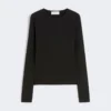 Camiseta de jersey ajustada, negra Camiseta de jersey ajustada, negra