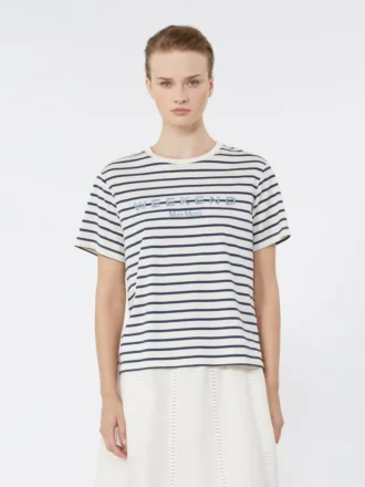Camiseta de jersey con estampado, azul marino