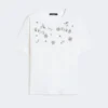 Camiseta de jersey con estampado y bordados, blanca Camiseta de jersey con estampado y bordados, blanca
