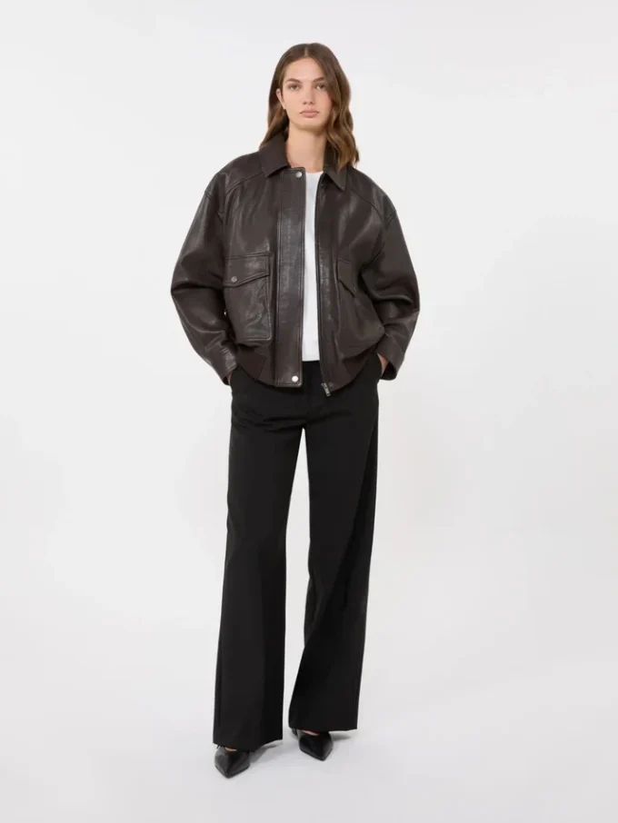 Chaqueta de cuero, marrón Chaqueta de cuero, marrón