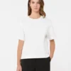 Camiseta de jersey de algodón, blanca Camiseta de jersey de algodón, blanca