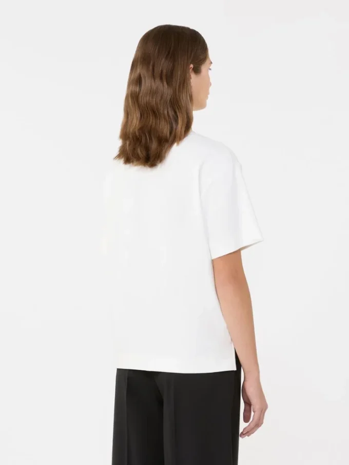 Camiseta de jersey de algodón, blanca Camiseta de jersey de algodón, blanca
