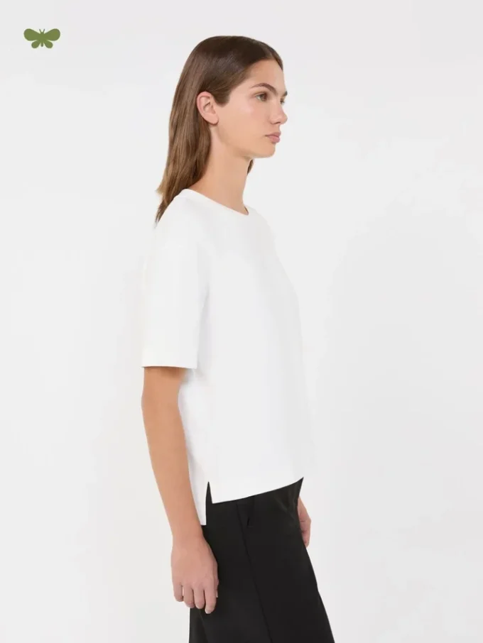 Camiseta de jersey de algodón, blanca Camiseta de jersey de algodón, blanca