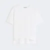 Camiseta de jersey de algodón, blanca Camiseta de jersey de algodón, blanca