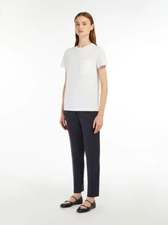 Camiseta de jersey de algodón, blanco óptico