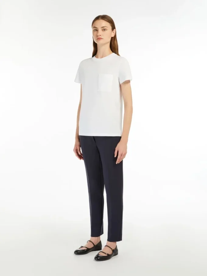 Camiseta de jersey de algodón, blanco óptico
