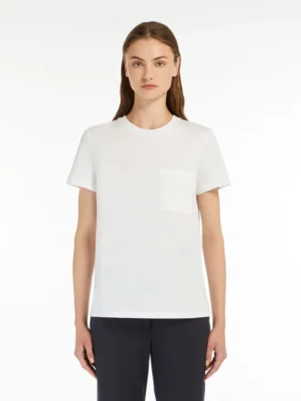 Camiseta de jersey de algodón, blanco óptico