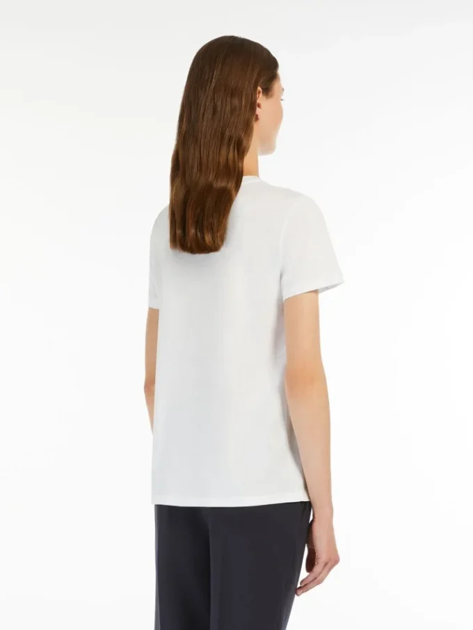 Camiseta de jersey de algodón, blanco óptico