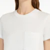Camiseta de jersey de algodón, blanco óptico