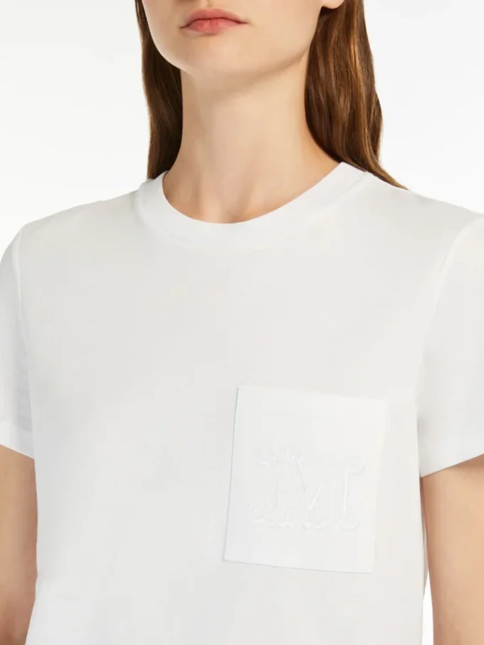 Camiseta de jersey de algodón, blanco óptico