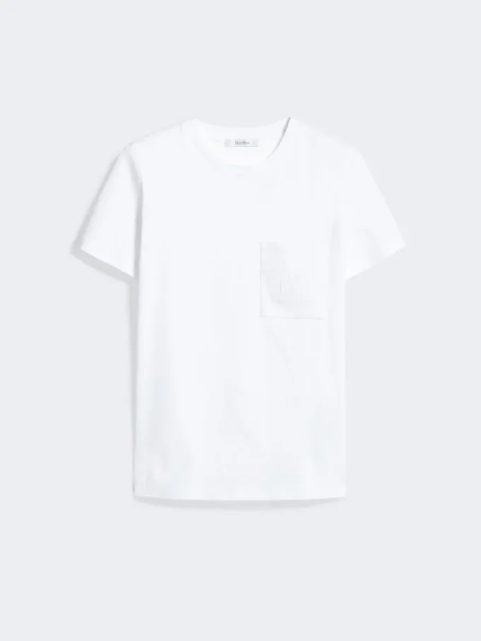 Camiseta de jersey de algodón, blanco óptico