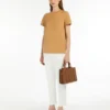 Camiseta de jersey de algodón, color camel Camiseta de jersey de algodón, color camel