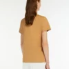 Camiseta de jersey de algodón, color camel Camiseta de jersey de algodón, color camel