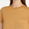 Camiseta de jersey de algodón, color camel Camiseta de jersey de algodón, color camel