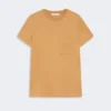 Camiseta de jersey de algodón, color camel Camiseta de jersey de algodón, color camel
