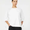 Camiseta de jersey de mezcla de algodón, blanco óptico Camiseta de jersey de mezcla de algodón, blanco óptico