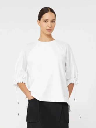 Camiseta de jersey de mezcla de algodón, blanco óptico