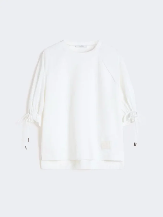 Camiseta de jersey de mezcla de algodón, blanco óptico Camiseta de jersey de mezcla de algodón, blanco óptico