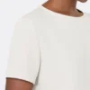 Camiseta de satén, color natural Camiseta de satén, color natural