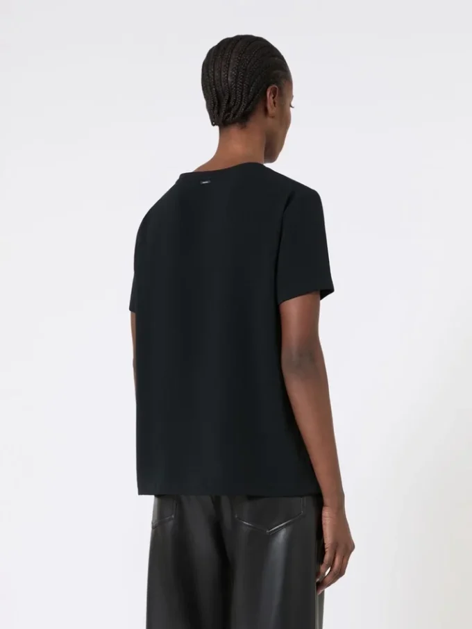 Camiseta de satén, negra Camiseta de satén, negra