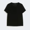 Camiseta de satén, negra Camiseta de satén, negra