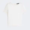 Camiseta de satén y jersey, color crudo Camiseta de satén y jersey, color crudo