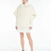 Capa de alpaca y tejido de lana teddy, blanco óptico Capa de alpaca y tejido de lana teddy, blanco óptico