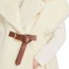 Capa de alpaca y tejido de lana teddy, blanco óptico Capa de alpaca y tejido de lana teddy, blanco óptico