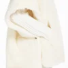 Capa de alpaca y tejido de lana teddy, blanco óptico Capa de alpaca y tejido de lana teddy, blanco óptico