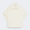 Capa de alpaca y tejido de lana teddy, blanco óptico Capa de alpaca y tejido de lana teddy, blanco óptico