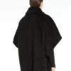 Capa de alpaca y tejido de lana teddy, negro Capa de alpaca y tejido de lana teddy, negro