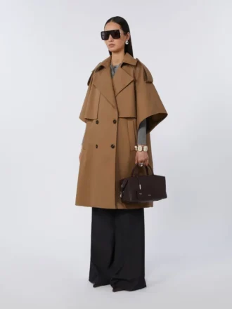 Capa de gabardina repelente al agua, estilo colonial