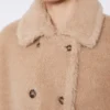 Capa de tejido teddy de alpaca y cachemira, color beige Capa de tejido teddy de alpaca y cachemira, color beige