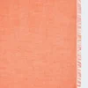 Chal de jacquard de algodón, modal y cachemira, color coral Chal de jacquard de algodón, modal y cachemira, color coral