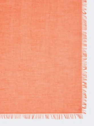 Chal de jacquard de algodón, modal y cachemira, color coral