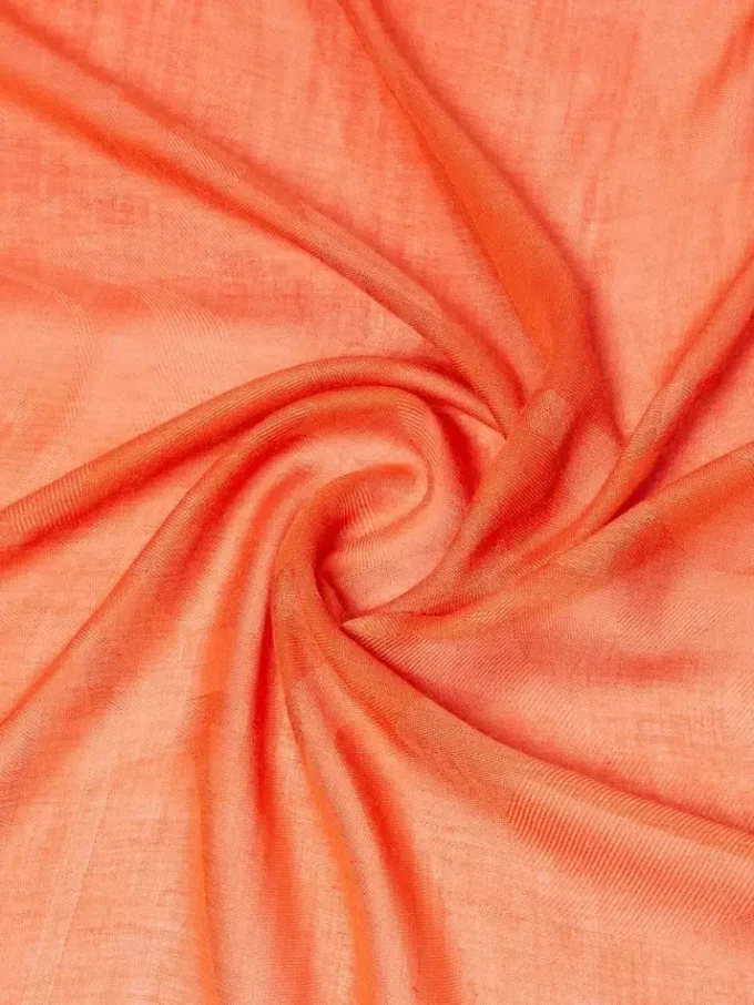 Chal de jacquard de algodón, modal y cachemira, color coral Chal de jacquard de algodón, modal y cachemira, color coral