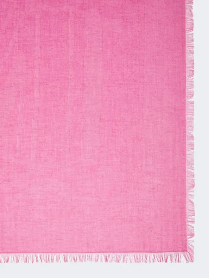 Chal de jacquard de algodón, modal y cachemira, rosa chillón