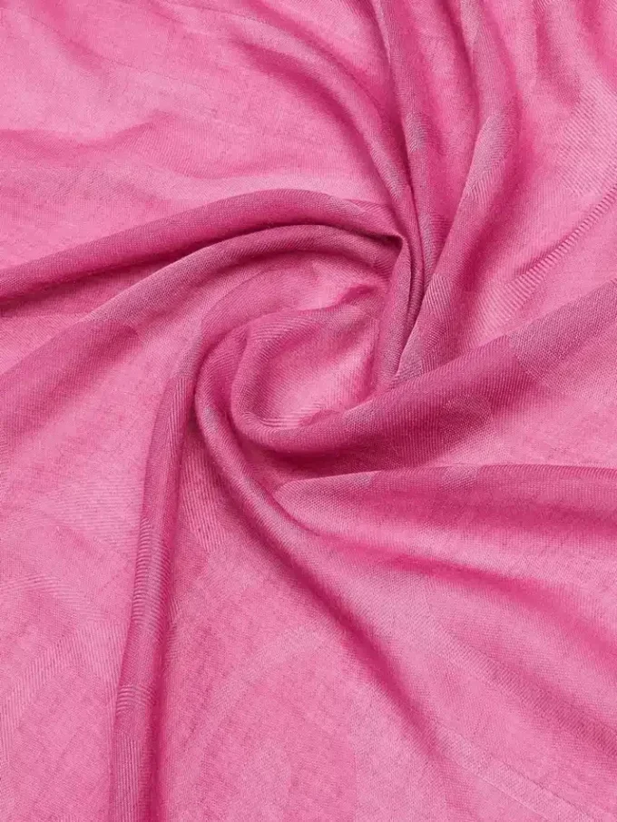Chal de jacquard de algodón, modal y cachemira, rosa chillón