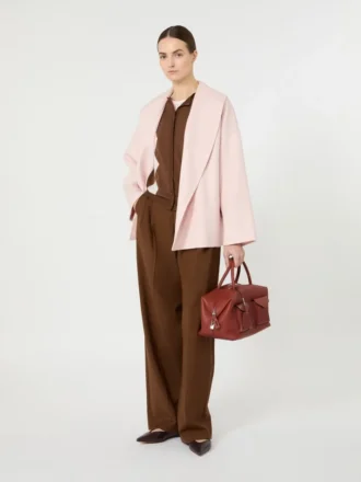 Chaleco-abrigo de lana, cachemira y seda, rosa Chaleco-abrigo de lana, cachemira y seda, rosa