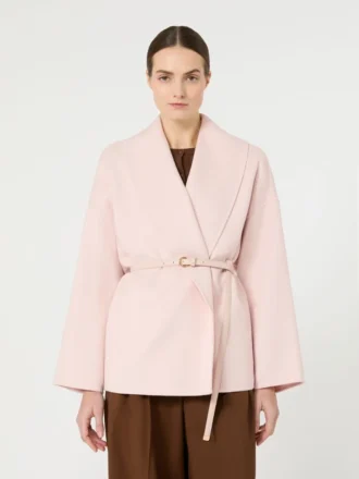 Chaleco-abrigo de lana, cachemira y seda, rosa Chaleco-abrigo de lana, cachemira y seda, rosa