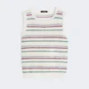 Chaleco de hilo de lino, multicolor Chaleco de hilo de lino, multicolor