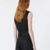 Chaleco de lona de lino, negro Chaleco de lona de lino, negro