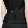Chaleco de lona de lino, negro Chaleco de lona de lino, negro