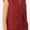 Chaleco de sarga de lino, rojo ladrillo Chaleco de sarga de lino, rojo ladrillo